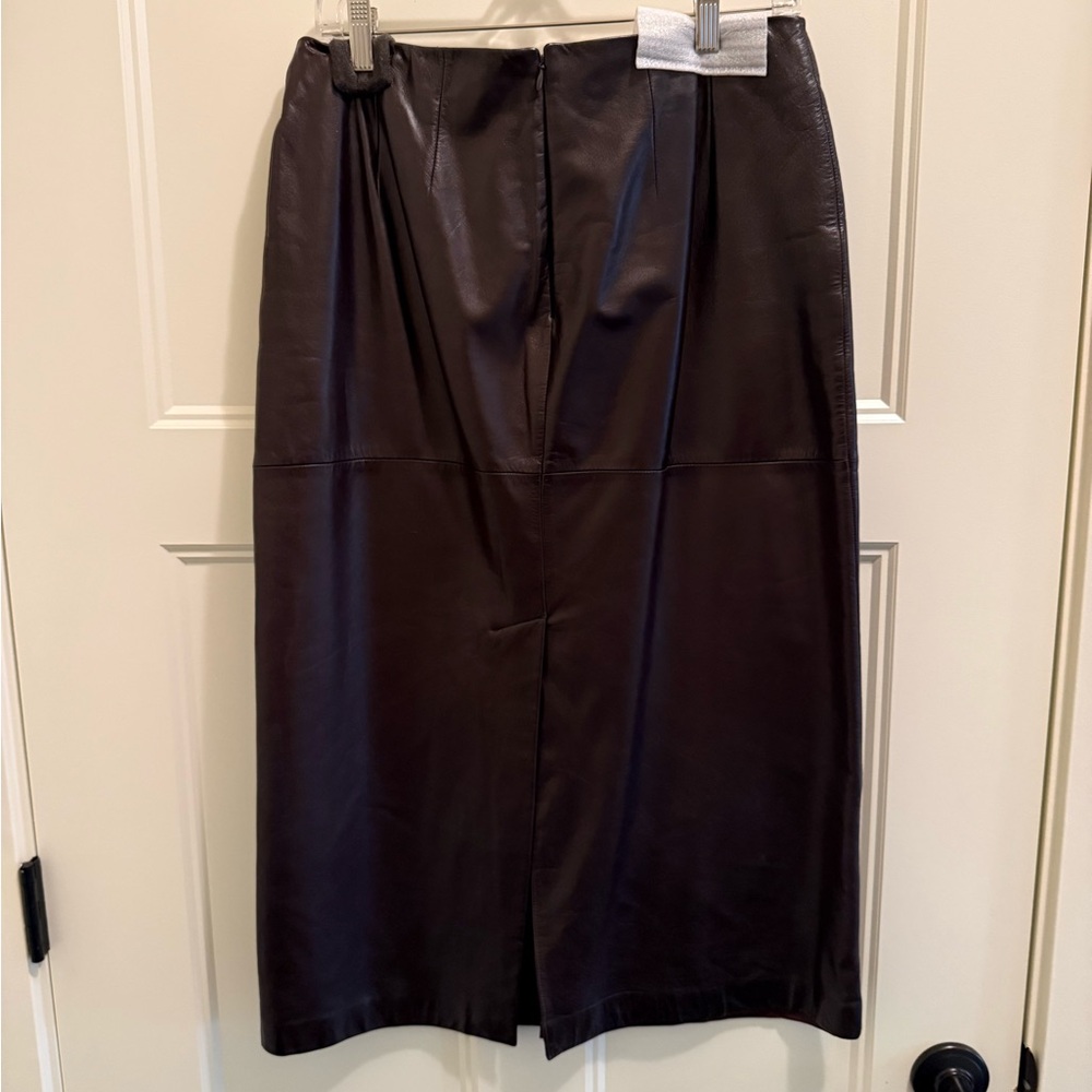 Ann Taylor Dark Brown Pencil Skirt